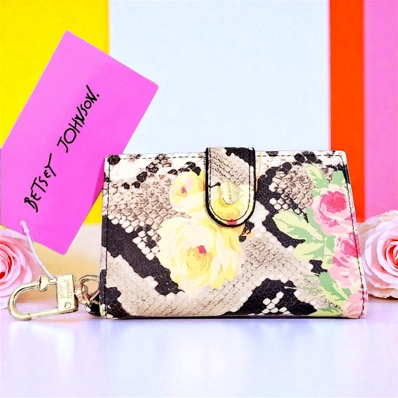 NWT Betsey Johnson floral animal print wallet - Picture 1 of 11